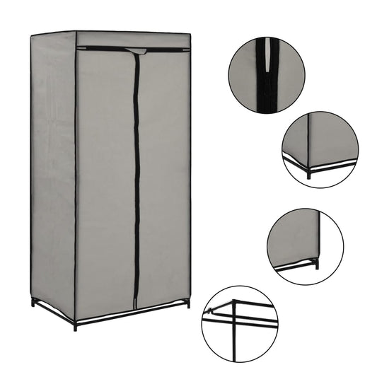 Wardrobe Grey 75x50x160 cm - Cupboards & Wardrobes