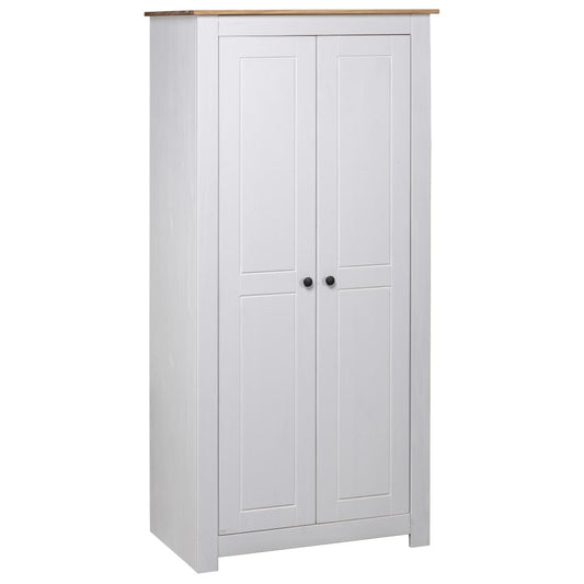 Wardrobe White 80x50x171.5 cm Solid Pine Panama Range - Cupboards & Wardrobes