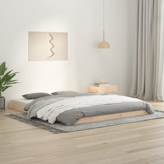 Bed Frame 150x200 cm King Size Solid Wood Pine - Beds & Bed Frames