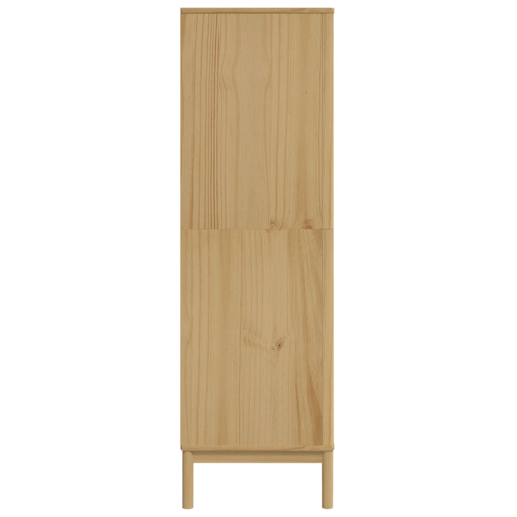 Wardrobe FLORO Wax Brown 77x53x171 cm Solid Wood Pine - Cupboards & Wardrobes