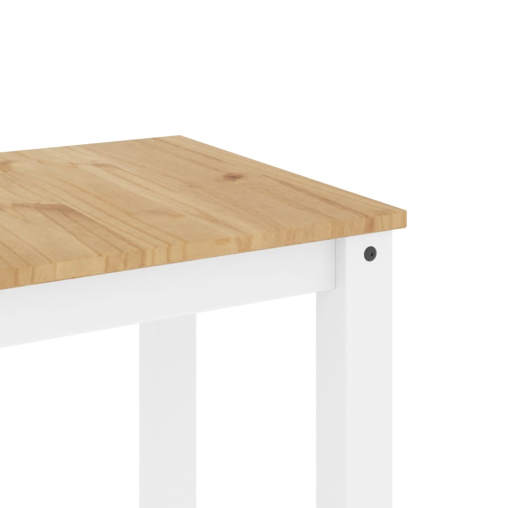Dining Table Panama White 117x60x75 cm Solid Wood Pine - Kitchen & Dining Room Tables