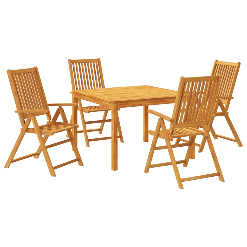 5 Piece Garden Dining Set Solid Wood Acacia - Outdoor Furniture Sets